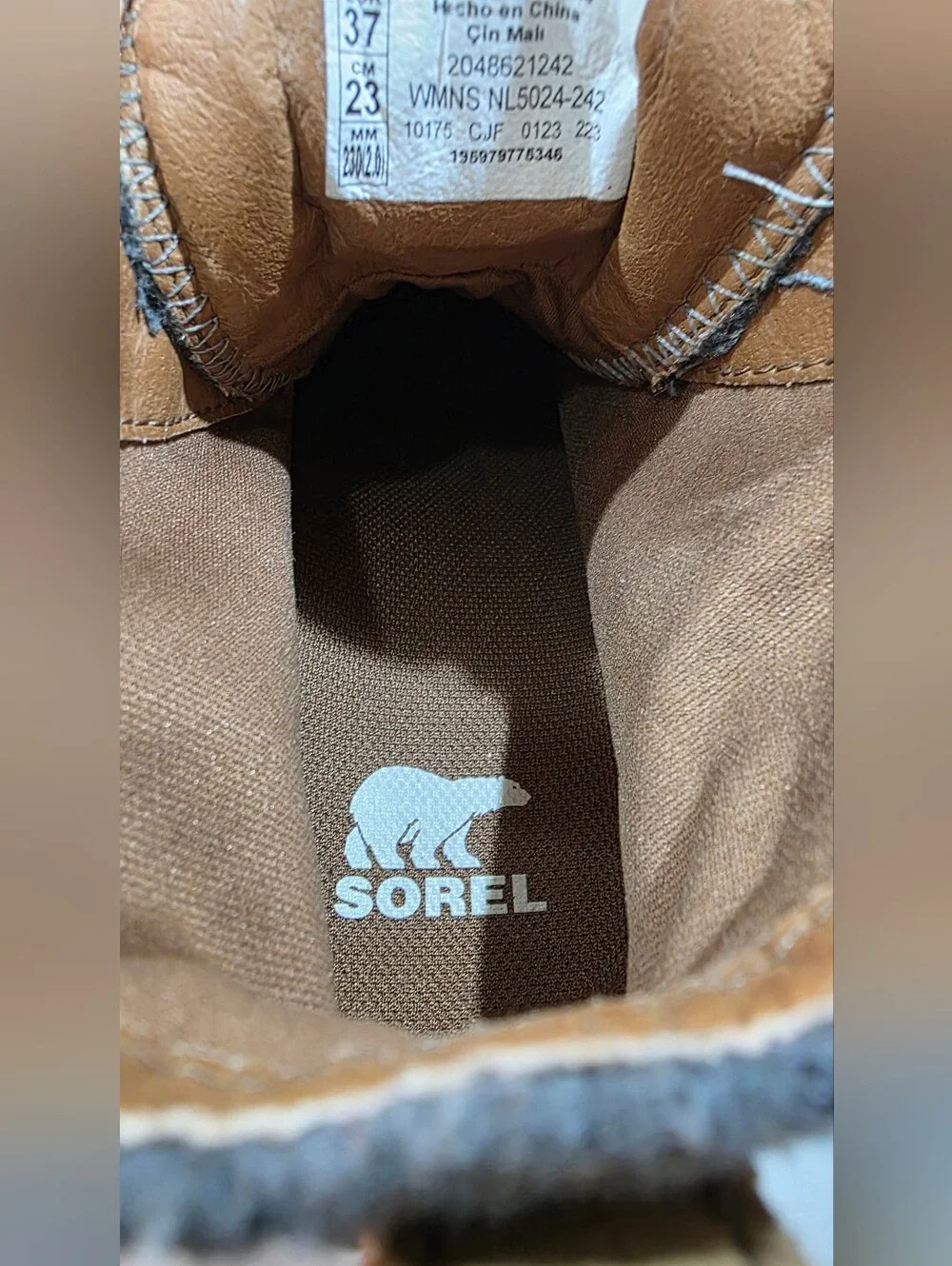 Sorel Evie II NW Lace Plus Waterproof Velvet Tan/Gum Quilted Wedges Womens 6